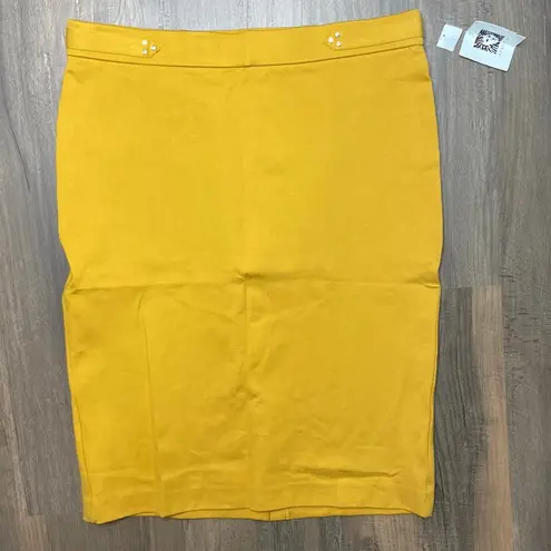 Anne Klein  Women’s Mustard MIDI Suit Skirt Size Medium NWT