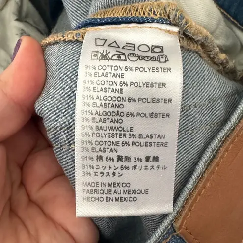 ABLE The High Rise Jeans Medium Wash Size 29 Distressed Ankle Vintage Wash Blue