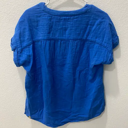 Tommy Bahama Blue Coral Isle Gauze Top Size Small