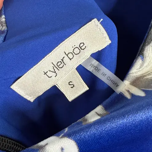 Tyler Boe Dana Velvet Patterned Sapphire Combo Midi Pencil Dress NEW W2015 Sz S Blue - Image 9