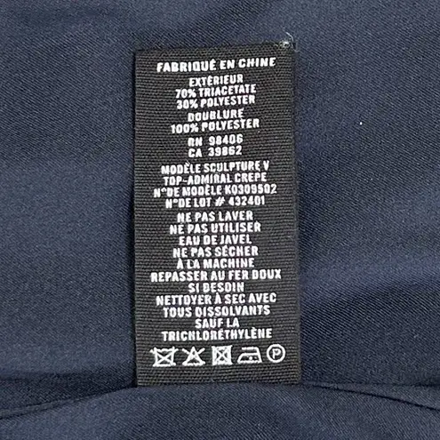 Theory  Sculpture V Admiral Crepe Vest in Navy Size M - Image 6