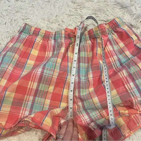 L.L. Bean Multicolor Plaid Women's Shorts Size Large EUC Red