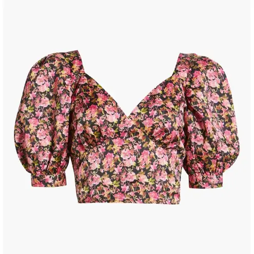 VERO MODA NWT Elly Floral Print Crop Blouse, Size M New w/Tag