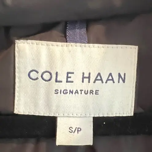 Cole Haan  Black Signature Shawl Hooded Bibbed Puffer Coat | S