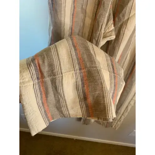 Knox Rose NEW!  | Taupe, Rust, and White Striped Casual Wide Leg Pants Size 1X