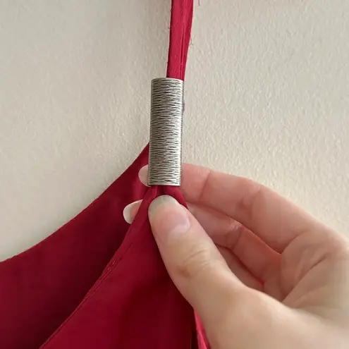 june & hudson Dark Red Flowy Tank Top, Bohemian Blouse, Eclectic Top, Size 1