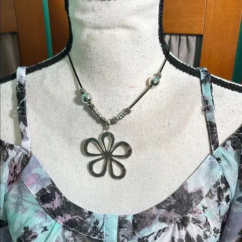 Energie Brown and Blue Relaxed cold shoulder Blouse with 3/4 Sleeves