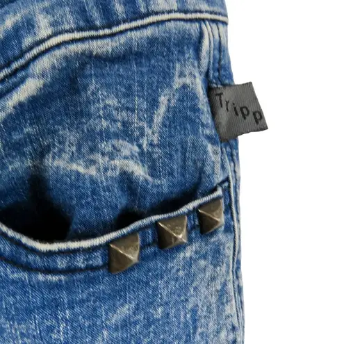 Tripp NYC Hot Topic Acid Wash Skinny Jeans Studded Size 9 Waist 29"