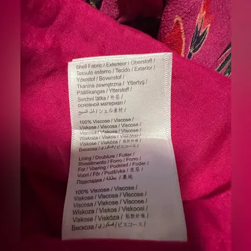 Farm Rio $260 Tropical Tapestry Dress Bohemian Floral Orange Pink