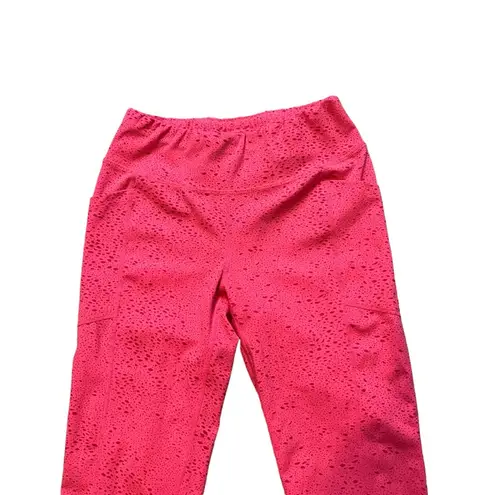 Oiselle Bright Pink Pocket Jogger Tights, Sz 6