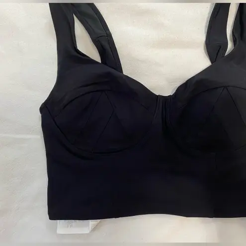 Fabletics Black bustier style cropped top