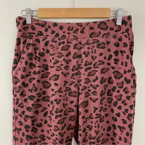 Sundry  Leopard Print Cuff Joggers Sweatpants Bottoms Pigment Spice 2 8 10 M