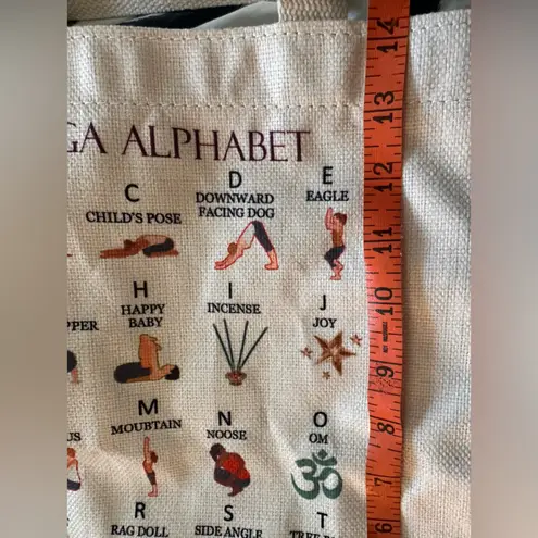 Yoga Alphabet Canvas Tote Bag