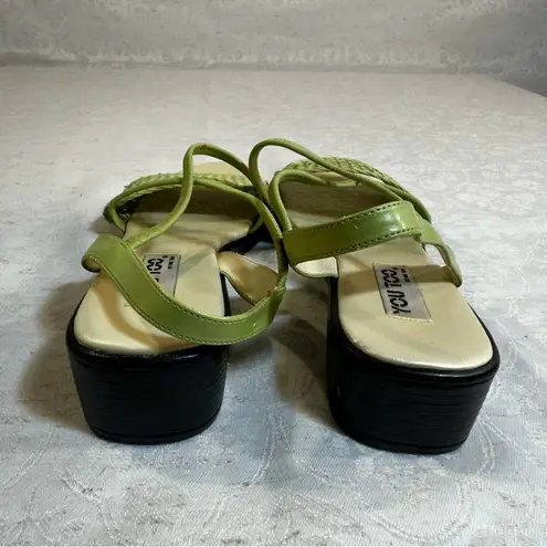 YOU TOO Y2K Strappy Woven Sandal Light Green – Size 7.5