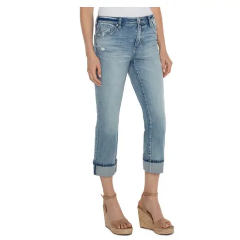 Liverpool NWT X Nordstrom MARLEY GIRLFRIEND WITH BACK SEAM JEAN In Old Coast