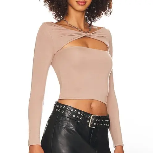 Ser.O.Ya Artemis Top in Dark Beige Tan Size L