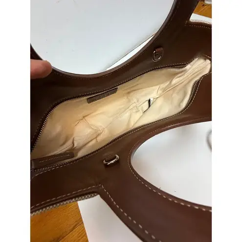 Hereu Cala Mini Canvas Leather Tote Crossbody Brown