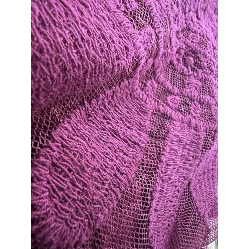 Everleigh Size M Burgundy Red Lace Open Front Duster Bohemian Peasant Formal Size M - Image 10