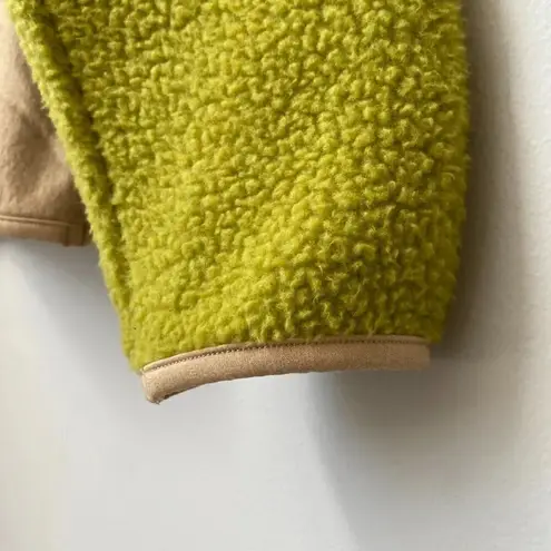 Allbirds NWT Women's XS Fluff Fleece Pullover Wool Blend Jacket Hazy Lime Green