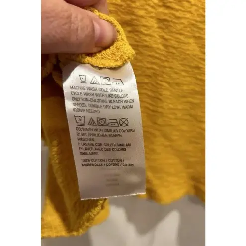 Rachel Hollis Ltd. Yellow Woven Top with Sleeve Detail Women’s Small Cotton