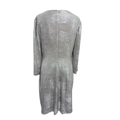 Simply Vera, Vera Wang Simply Vera Vera Wang Silver Metallic Dress XL