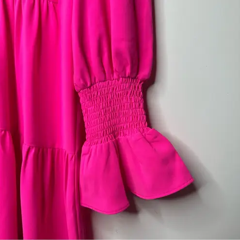 Tuckernuck/Pomander Place Electric Pink Crepe Kenzo Dress Size XS