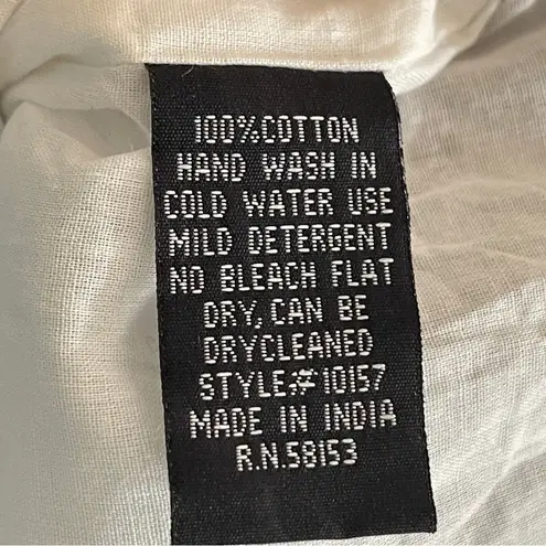 NWT CHAUDRY KC Black & White Cotton Mini Dress Sequin Details, Large