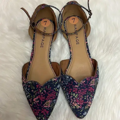 Rampage  Casandra Pointy Toe Flowery Flats Size 7 B-23