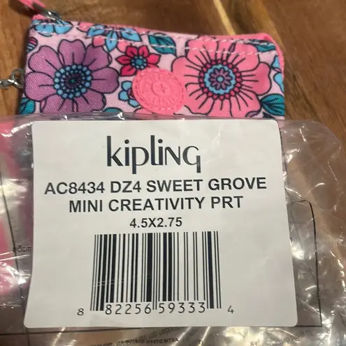 Kipling  sweet grove mini creativity floral pink zip coin bag New size One Size