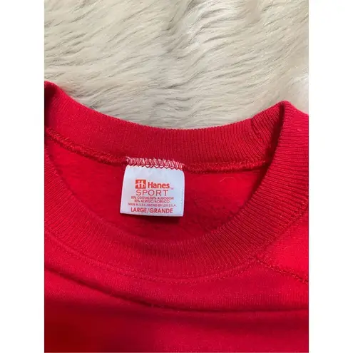 Hanes Sport Red Crewneck Sweatshirt Large