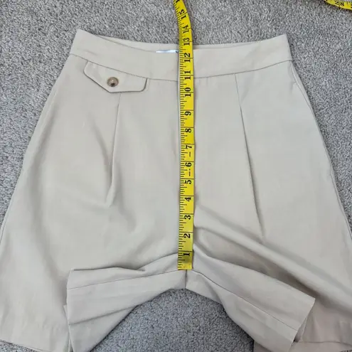 Sophie Rue Corey Suit Short Womens Size XS Tan High Waist Pleated Pocket Chic