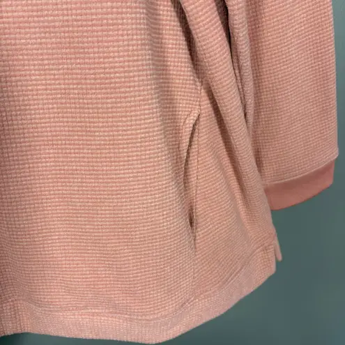 D&Co Dusty Pink Cozycore Textured Mock Neck Sweatshirt