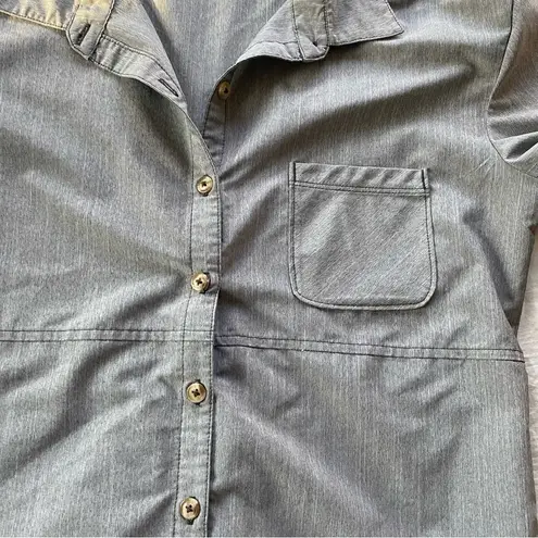 The North Face  Womens Gray Button-Up Shirt