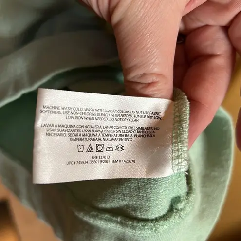 Orvis Colorblock Green Blue Striped Pullover Hoodie Sweater Size Large