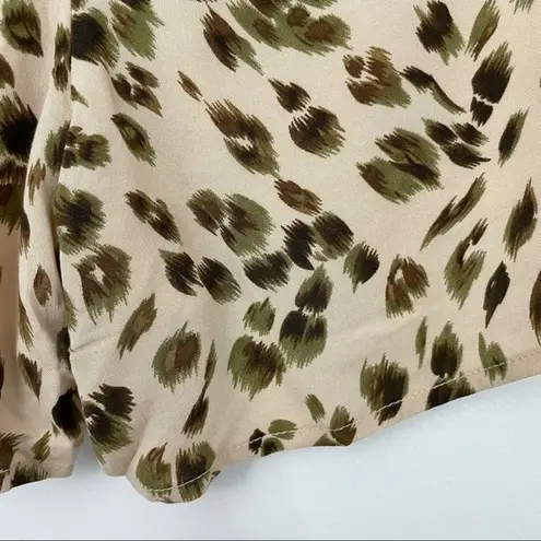 Heartloom New Leopard Animal Print Pull On Soft Shorts Miena Khaki