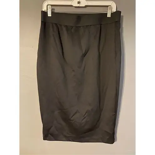 Apt. 9  Black Pull On Elastic Waist Pencil Skirt Size Large