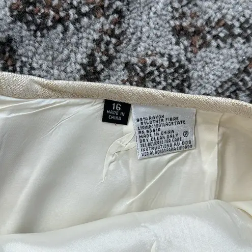 Le Suit Vintage Blazer Skirt Set Cream 16