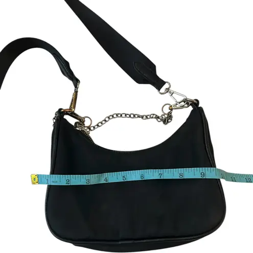 Peta and Jain Black Crossbody Shoulder Bag with Chain Strap
