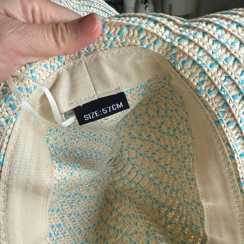 Large Summer Hat Paper Cool Beach Hat Blue