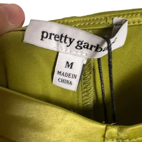 Pretty Garbage Green Satin Underwire Sleeveless Mini Dress Size Medium