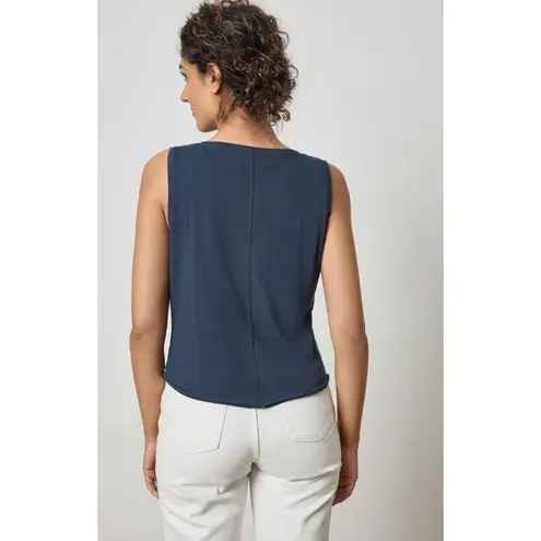 Lilla P Women's Navy Curved Seam Sleeveless Tank Top Women's Size S NWOT Blue
