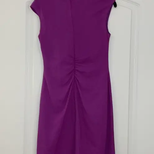 Kay Unger  Purple Ruched Sheath Dress