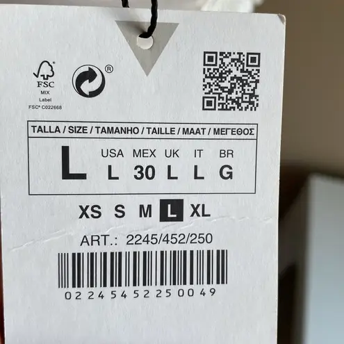 ZARA  bow tie white stretchy cropped top size large