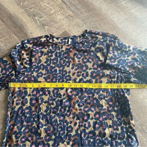 Scotch & Soda Leopard Blouse Navy Taupe Pink Small Chic