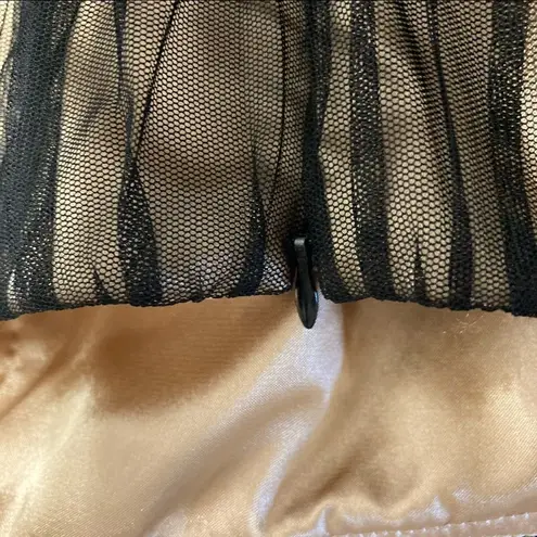 S.L. FASHIONS Black & Gold Sequined tulle Women’s dress Size 12 sleeveless