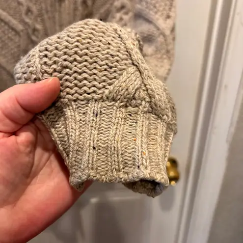 Aran Crafts Ireland Merino Wool Cable Knit Cardigan Sweater Unisex XXL Tan