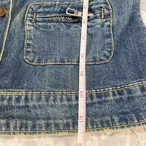 Vtg 90s Y2k Blue Asphalt Embroidered Floral Denim Jean Jacket Prairie Cottage L Size undefined