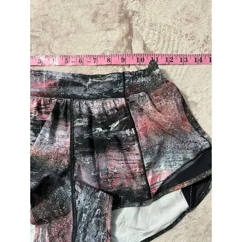 Lululemon  Women's Hotty Hot Short Lined Azurite Poppy Coral Multi Blk Size 6