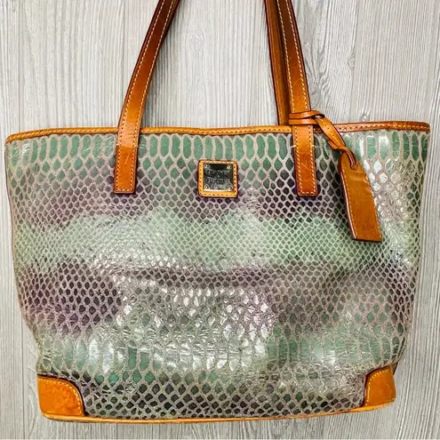 Dooney & Bourke Vintage green metallic  Snakeskin Purse / bag handbag