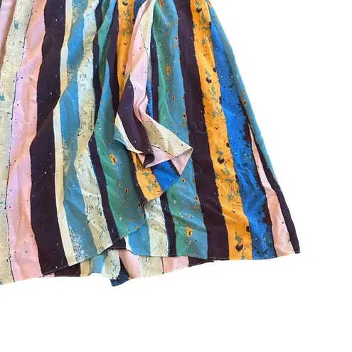 Plenty By Tracy Reese Anthropologie Stripe Colorful Dress Silk Size 10 Women's